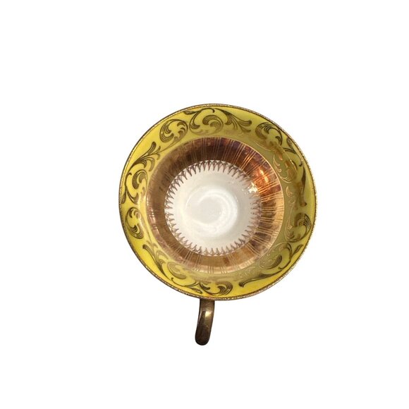 💖Antique Beautiful Bavarian AD. B-11 Yellow & Gold Teacup & Saucer Set - Picture 3 of 7